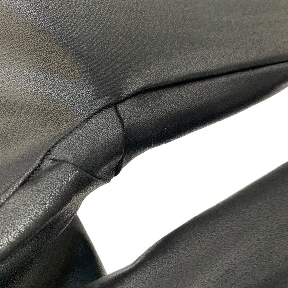 Tagoo Womens Faux Leather Maternity Leggings XXL Black Over The Belly Pregnancy - Picture 7 of 11